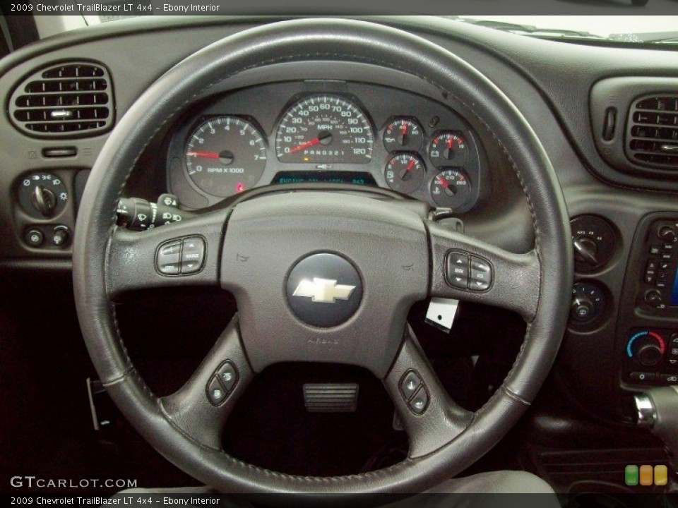 Ebony Interior Steering Wheel for the 2009 Chevrolet TrailBlazer LT 4x4 #61837544