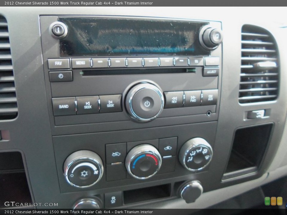 Dark Titanium Interior Controls for the 2012 Chevrolet Silverado 1500 Work Truck Regular Cab 4x4 #61838198