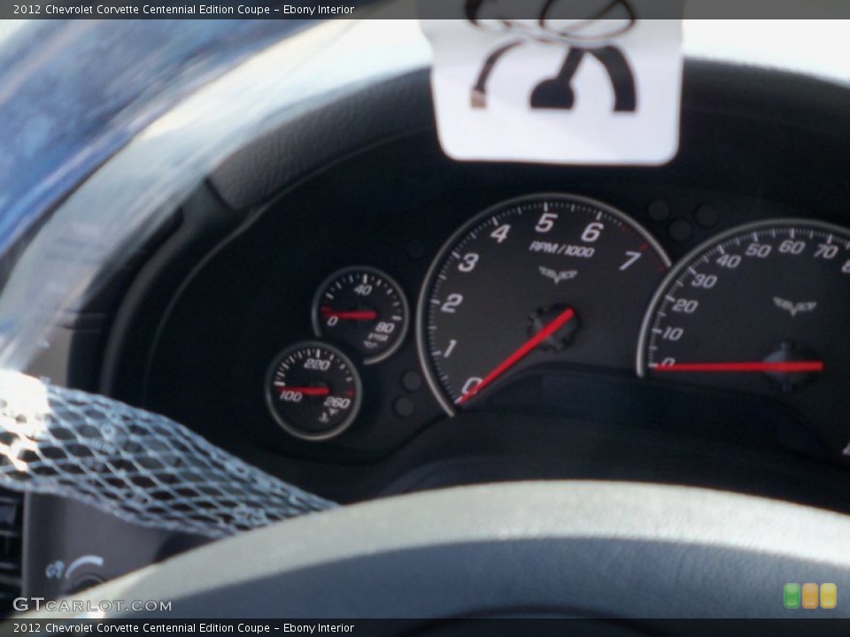 Ebony Interior Gauges for the 2012 Chevrolet Corvette Centennial Edition Coupe #61839399