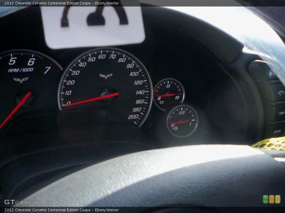 Ebony Interior Gauges for the 2012 Chevrolet Corvette Centennial Edition Coupe #61839408