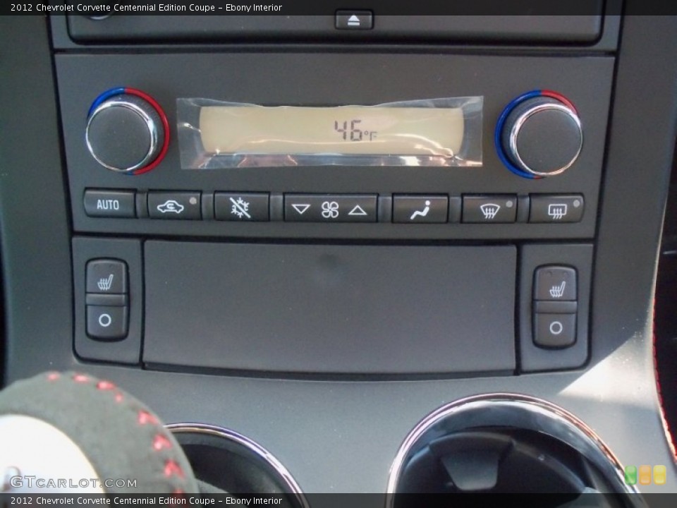 Ebony Interior Controls for the 2012 Chevrolet Corvette Centennial Edition Coupe #61839531