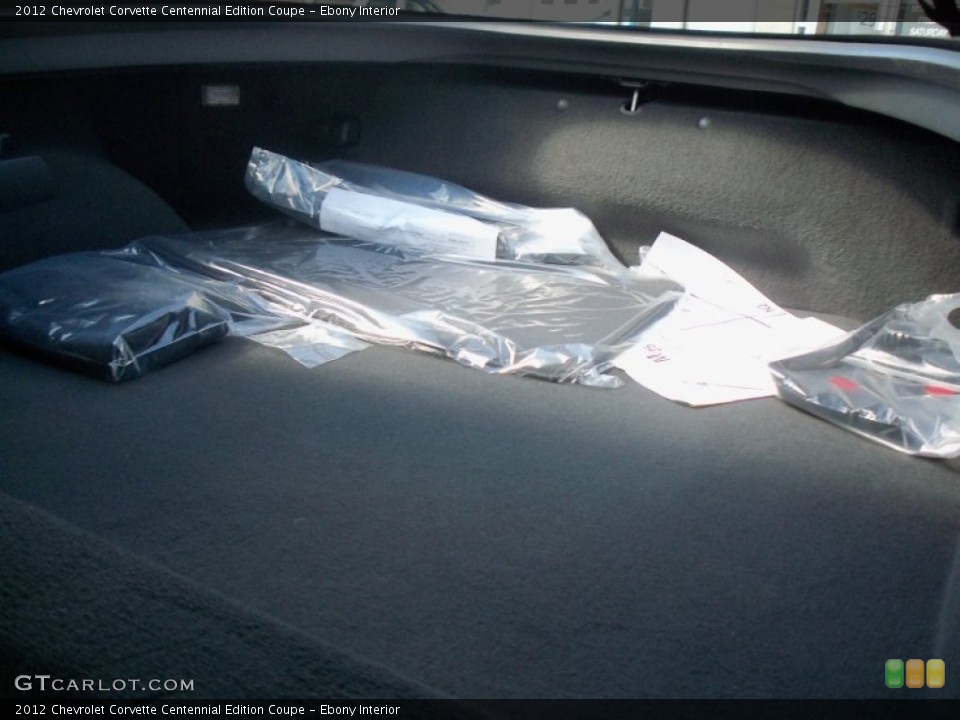 Ebony Interior Trunk for the 2012 Chevrolet Corvette Centennial Edition Coupe #61839591