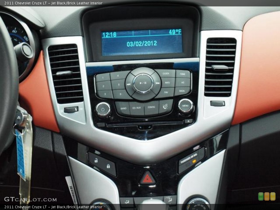 Jet Black/Brick Leather Interior Controls for the 2011 Chevrolet Cruze LT #61841175