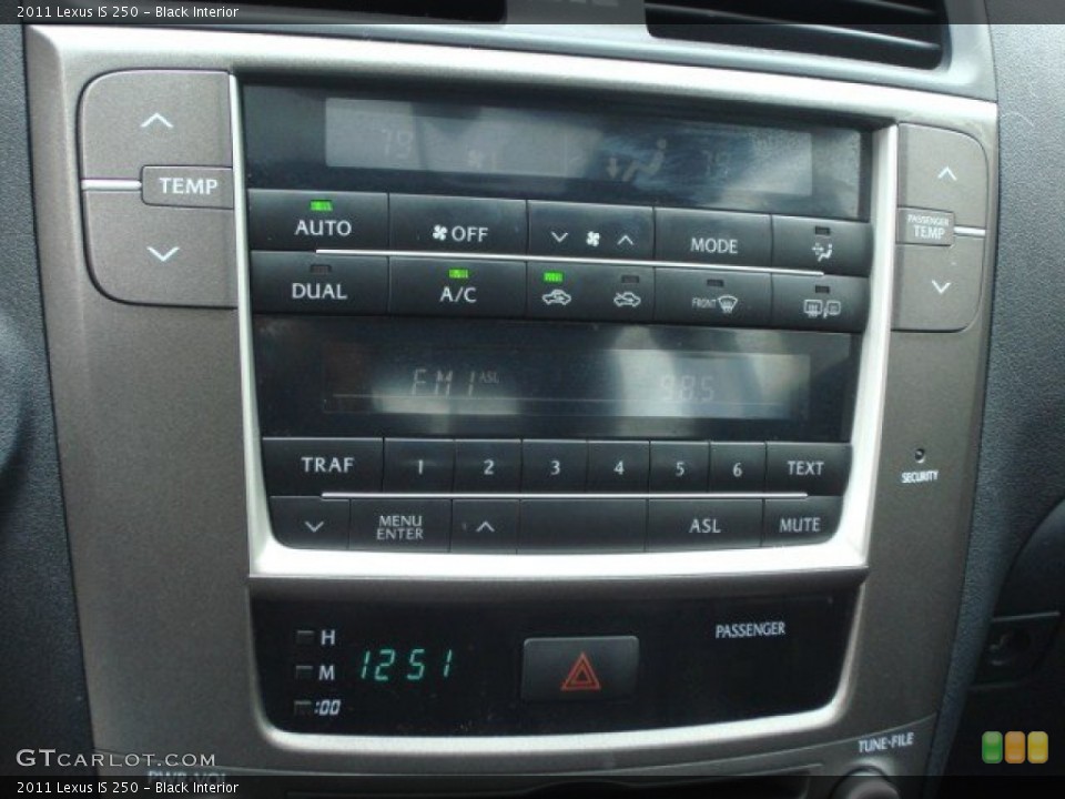 Black Interior Controls for the 2011 Lexus IS 250 #61842313