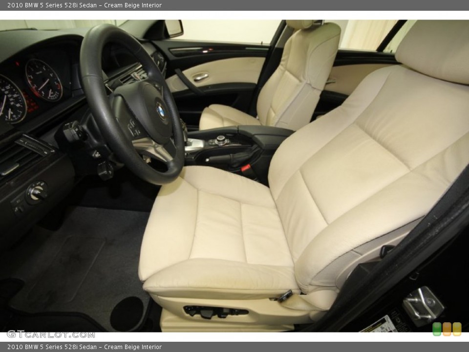 Cream Beige Interior Front Seat for the 2010 BMW 5 Series 528i Sedan #61844991