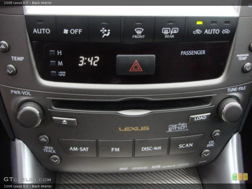 Black Interior Controls for the 2008 Lexus IS F #61845536