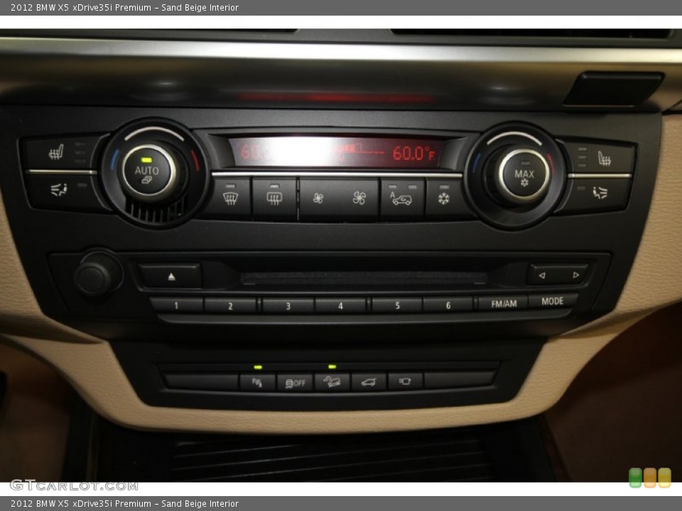 Sand Beige Interior Controls for the 2012 BMW X5 xDrive35i Premium #61846365