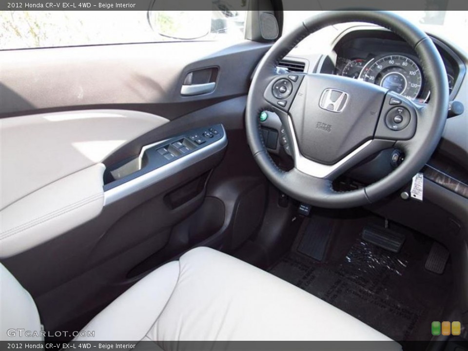 Beige Interior Steering Wheel for the 2012 Honda CR-V EX-L 4WD #61846617