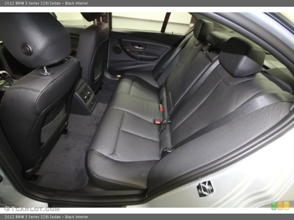 Black Interior Rear Seat for the 2012 BMW 3 Series 328i Sedan #61846799