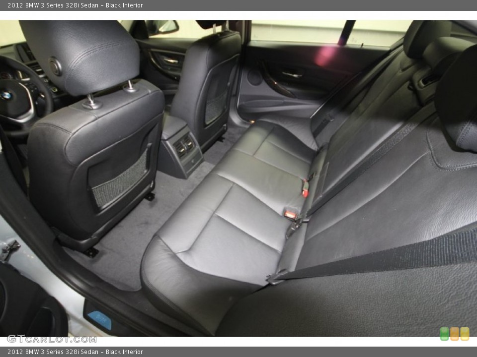Black Interior Rear Seat for the 2012 BMW 3 Series 328i Sedan #61846900
