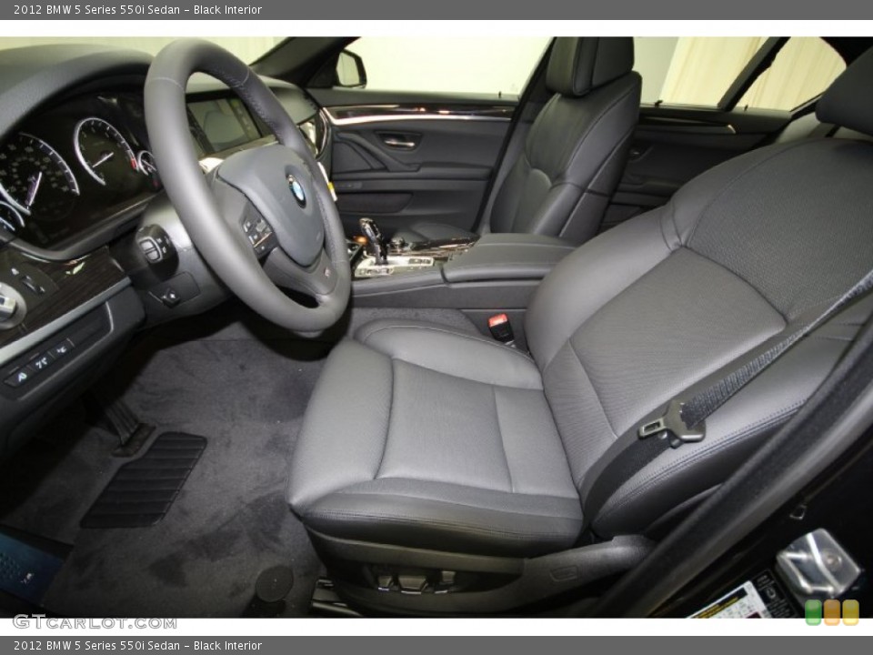 Black Interior Front Seat for the 2012 BMW 5 Series 550i Sedan #61847211