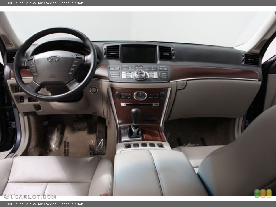 Stone Interior Dashboard for the 2008 Infiniti M 45x AWD Sedan #61847451