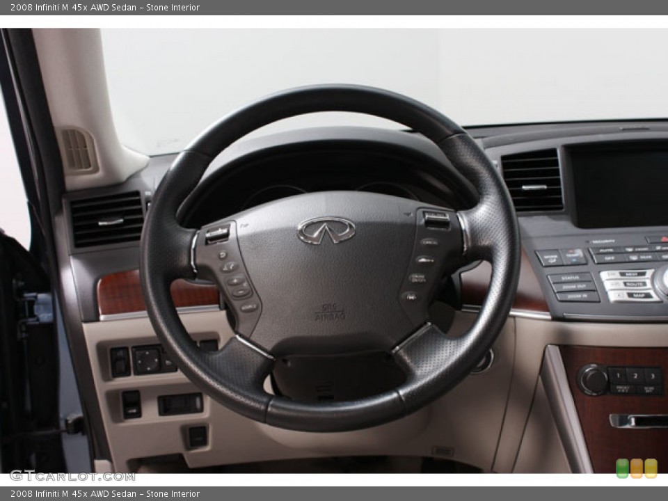 Stone Interior Steering Wheel for the 2008 Infiniti M 45x AWD Sedan #61847460
