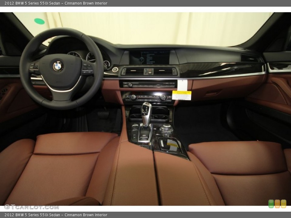 Cinnamon Brown Interior Dashboard for the 2012 BMW 5 Series 550i Sedan #61847490