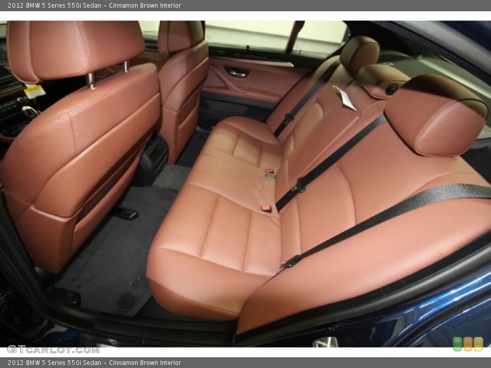 Cinnamon Brown Interior Rear Seat for the 2012 BMW 5 Series 550i Sedan #61847562