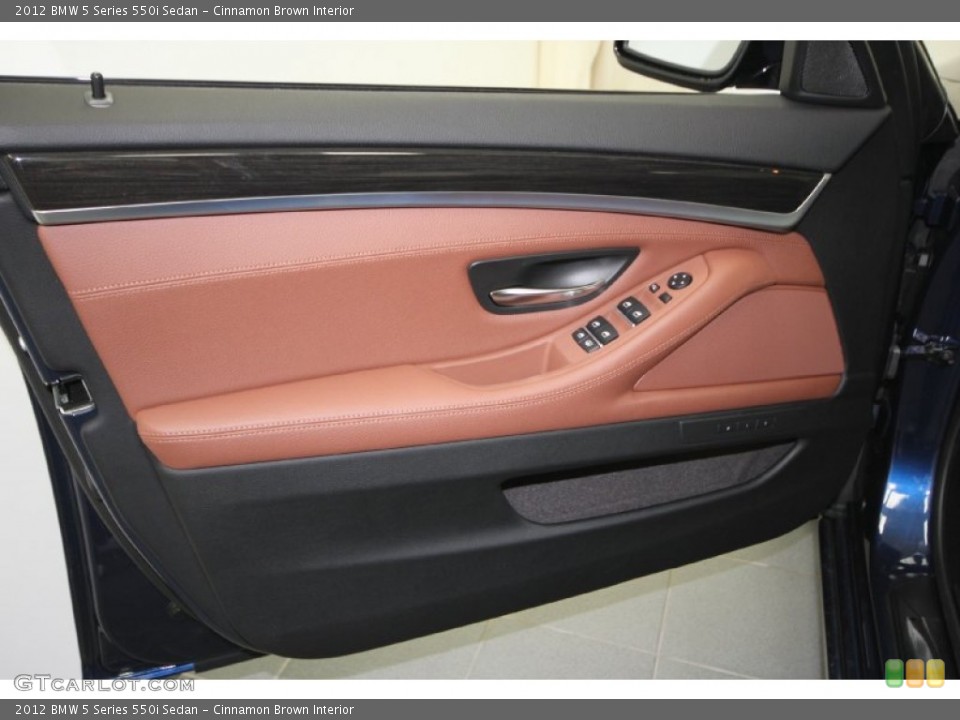 Cinnamon Brown Interior Door Panel for the 2012 BMW 5 Series 550i Sedan #61847574
