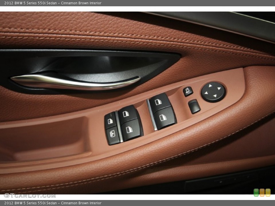 Cinnamon Brown Interior Controls for the 2012 BMW 5 Series 550i Sedan #61847583