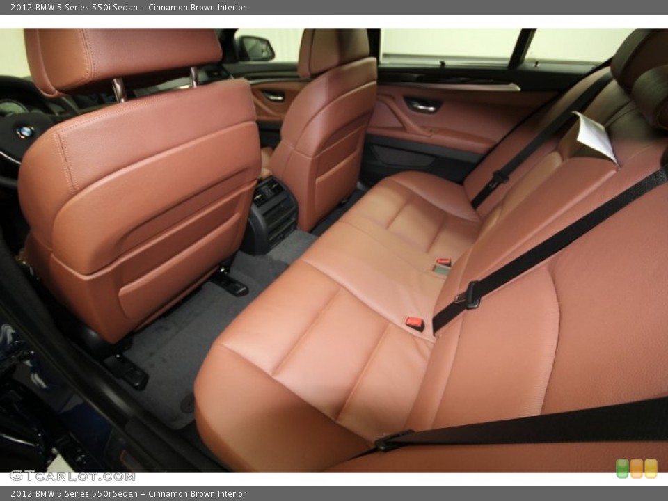 Cinnamon Brown Interior Rear Seat for the 2012 BMW 5 Series 550i Sedan #61847683