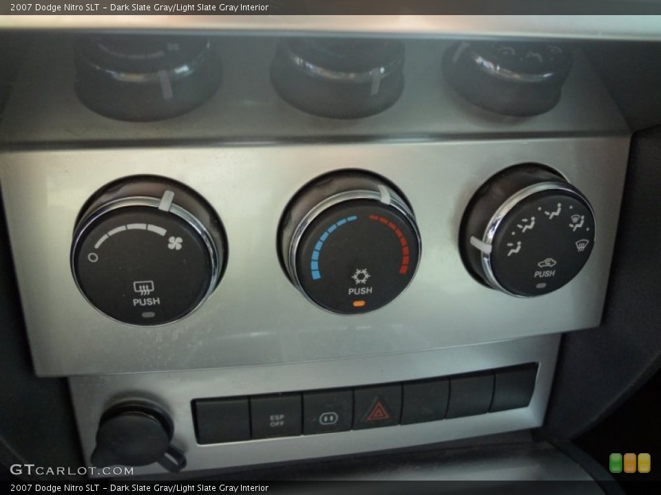 Dark Slate Gray/Light Slate Gray Interior Controls for the 2007 Dodge Nitro SLT #61849767