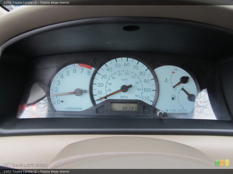 Pebble Beige Interior Gauges for the 2003 Toyota Corolla LE #61851132