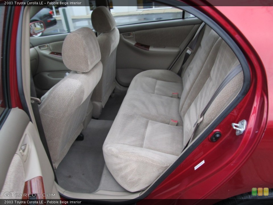 Pebble Beige Interior Rear Seat for the 2003 Toyota Corolla LE #61851162