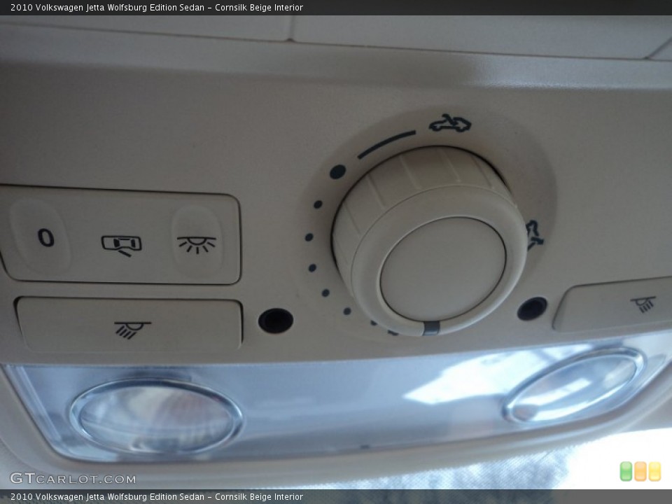 Cornsilk Beige Interior Controls for the 2010 Volkswagen Jetta Wolfsburg Edition Sedan #61851906