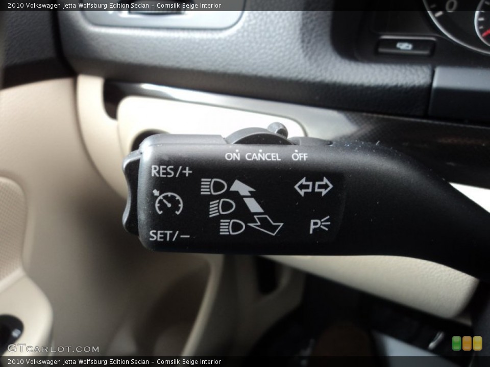 Cornsilk Beige Interior Controls for the 2010 Volkswagen Jetta Wolfsburg Edition Sedan #61851913