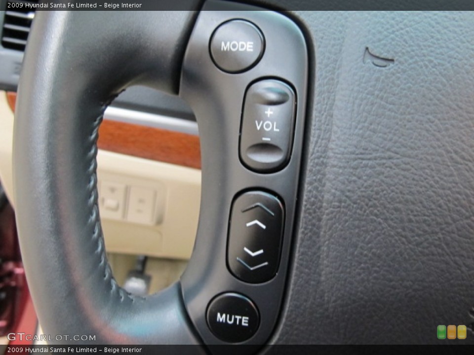 Beige Interior Controls for the 2009 Hyundai Santa Fe Limited #61853448