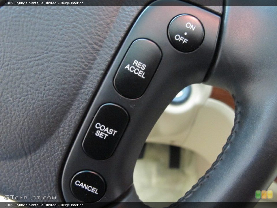 Beige Interior Controls for the 2009 Hyundai Santa Fe Limited #61853457