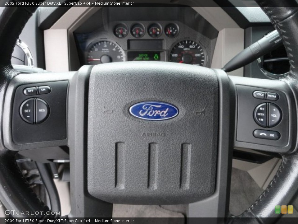 Medium Stone Interior Steering Wheel for the 2009 Ford F350 Super Duty XLT SuperCab 4x4 #61854432