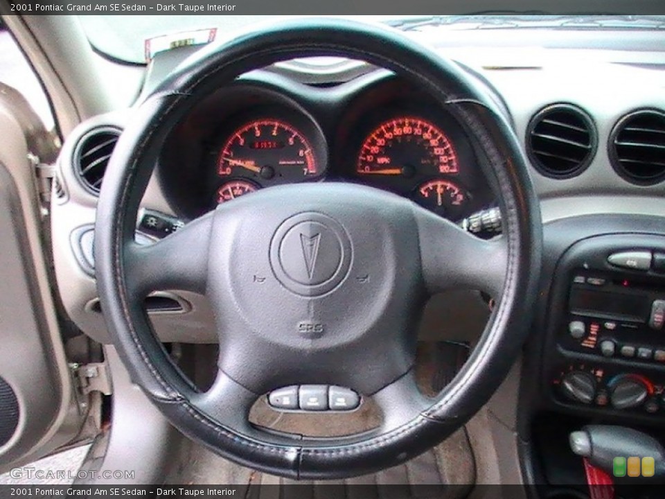 Dark Taupe Interior Steering Wheel for the 2001 Pontiac Grand Am SE Sedan #61854546