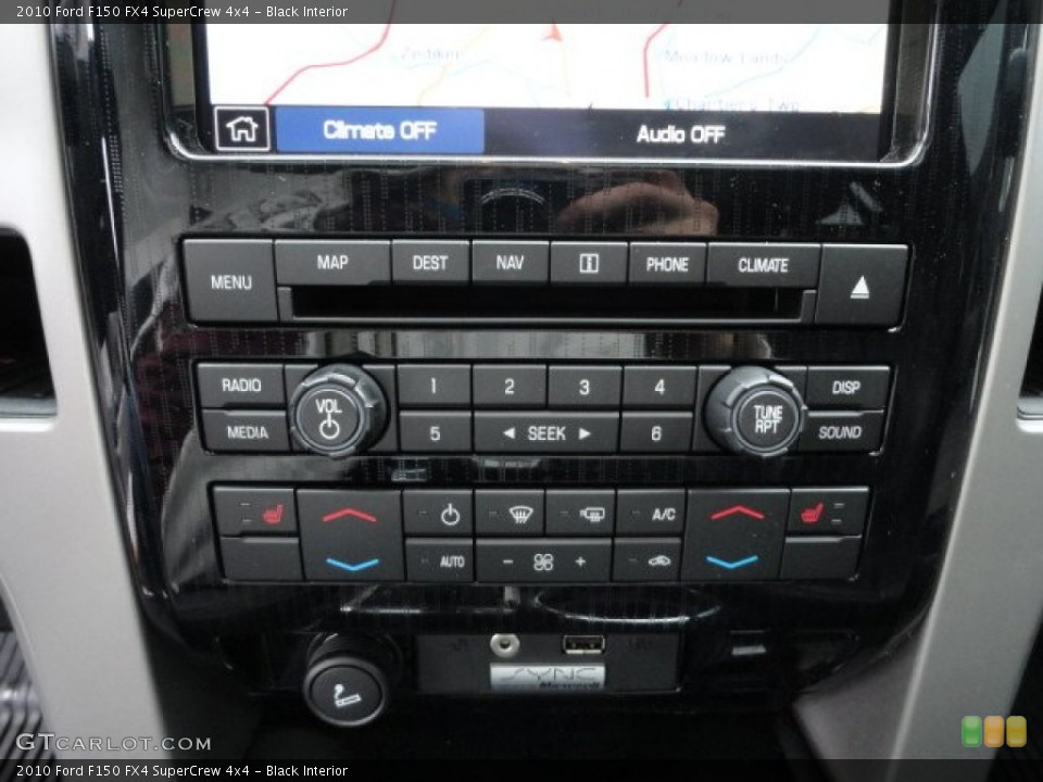 Black Interior Controls for the 2010 Ford F150 FX4 SuperCrew 4x4 #61854792