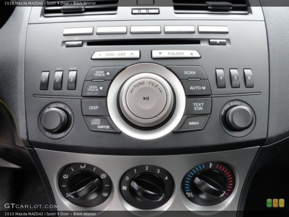 Black Interior Controls for the 2010 Mazda MAZDA3 i Sport 4 Door #61855815