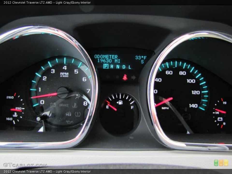 Light Gray/Ebony Interior Gauges for the 2012 Chevrolet Traverse LTZ AWD #61857825