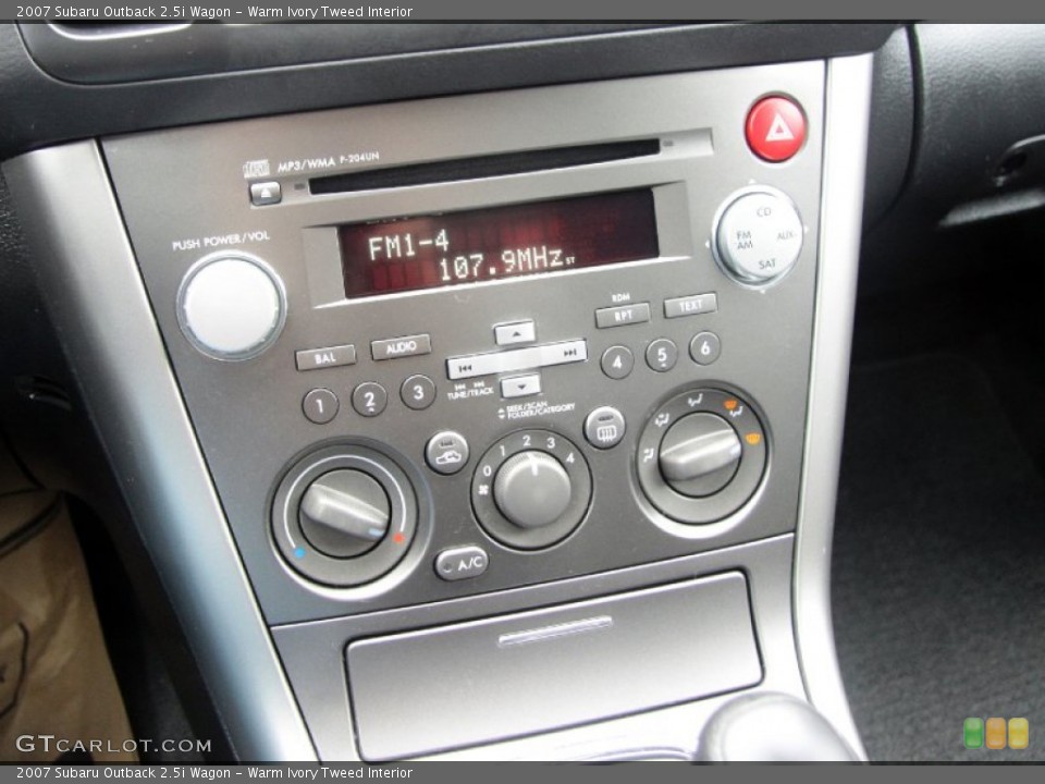 Warm Ivory Tweed Interior Controls for the 2007 Subaru Outback 2.5i Wagon #61858881