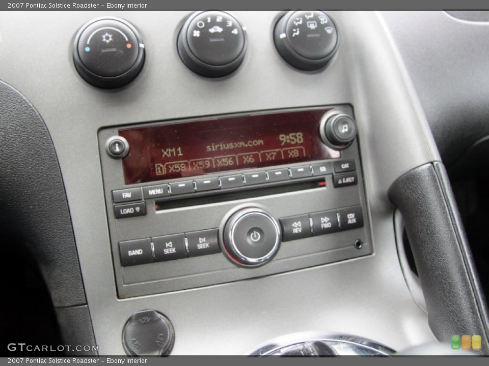 Ebony Interior Audio System for the 2007 Pontiac Solstice Roadster #61860318