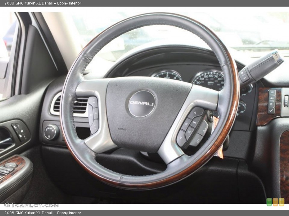 Ebony Interior Steering Wheel for the 2008 GMC Yukon XL Denali #61861101
