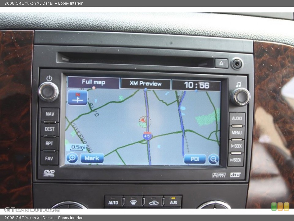 Ebony Interior Navigation for the 2008 GMC Yukon XL Denali #61861113