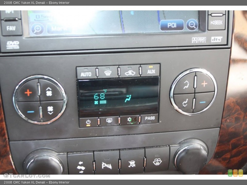 Ebony Interior Controls for the 2008 GMC Yukon XL Denali #61861119