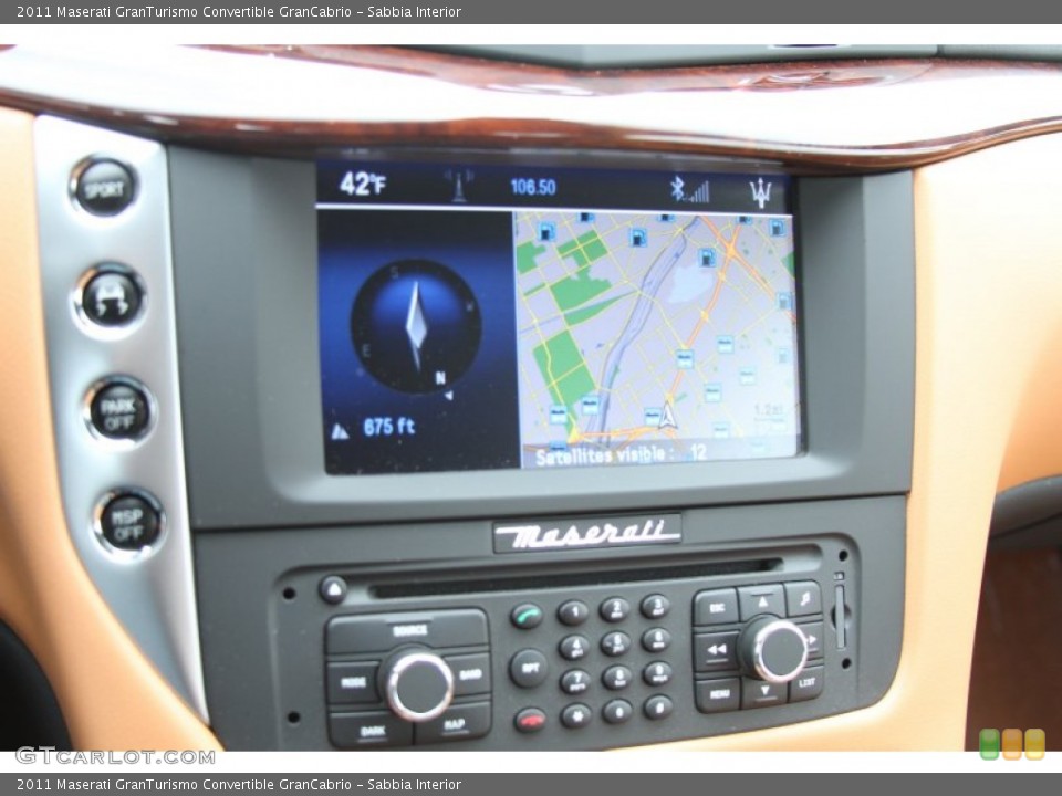 Sabbia Interior Navigation for the 2011 Maserati GranTurismo Convertible GranCabrio #61861788