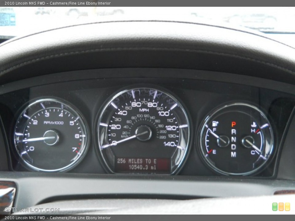 Cashmere/Fine Line Ebony Interior Gauges for the 2010 Lincoln MKS FWD #61866398