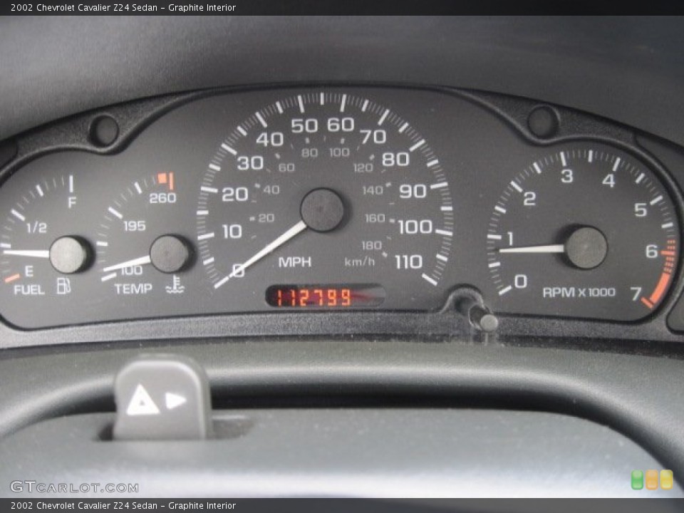 Graphite Interior Gauges for the 2002 Chevrolet Cavalier Z24 Sedan #61869561