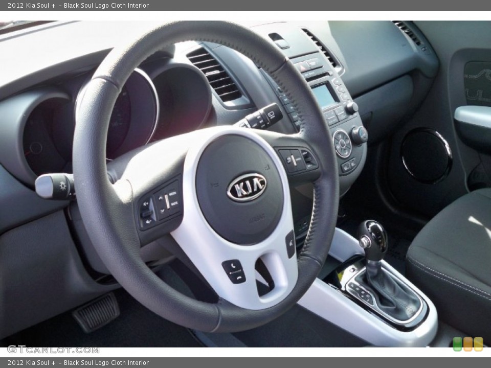 Black Soul Logo Cloth Interior Steering Wheel for the 2012 Kia Soul + #61872685