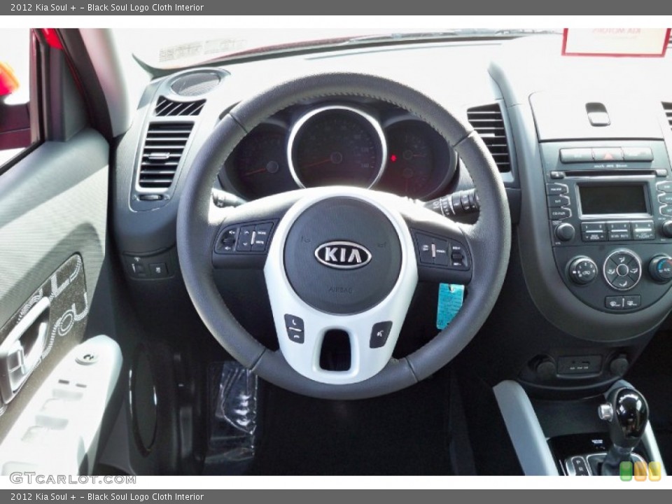 Black Soul Logo Cloth Interior Steering Wheel for the 2012 Kia Soul + #61872792