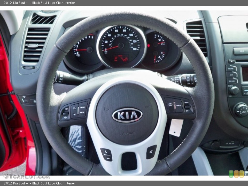 Black Soul Logo Cloth Interior Steering Wheel for the 2012 Kia Soul + #61872865