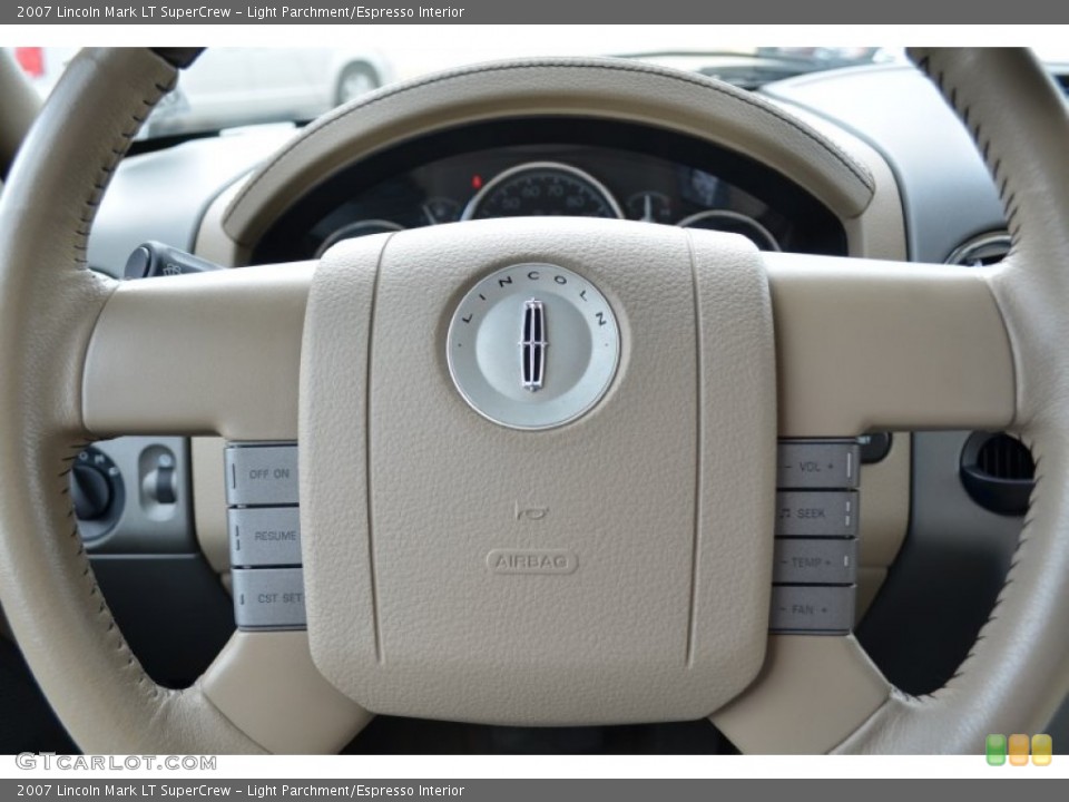 Light Parchment/Espresso Interior Steering Wheel for the 2007 Lincoln Mark LT SuperCrew #61873581