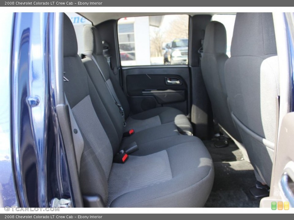 Ebony Interior Rear Seat for the 2008 Chevrolet Colorado LT Crew Cab #61877269