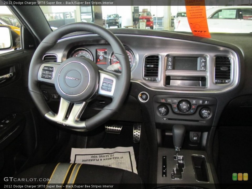 Black/Super Bee Stripes Interior Dashboard for the 2012 Dodge Charger SRT8 Super Bee #61881249