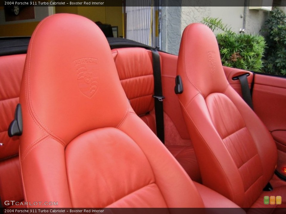 Boxster Red Interior Front Seat for the 2004 Porsche 911 Turbo Cabriolet #61881321