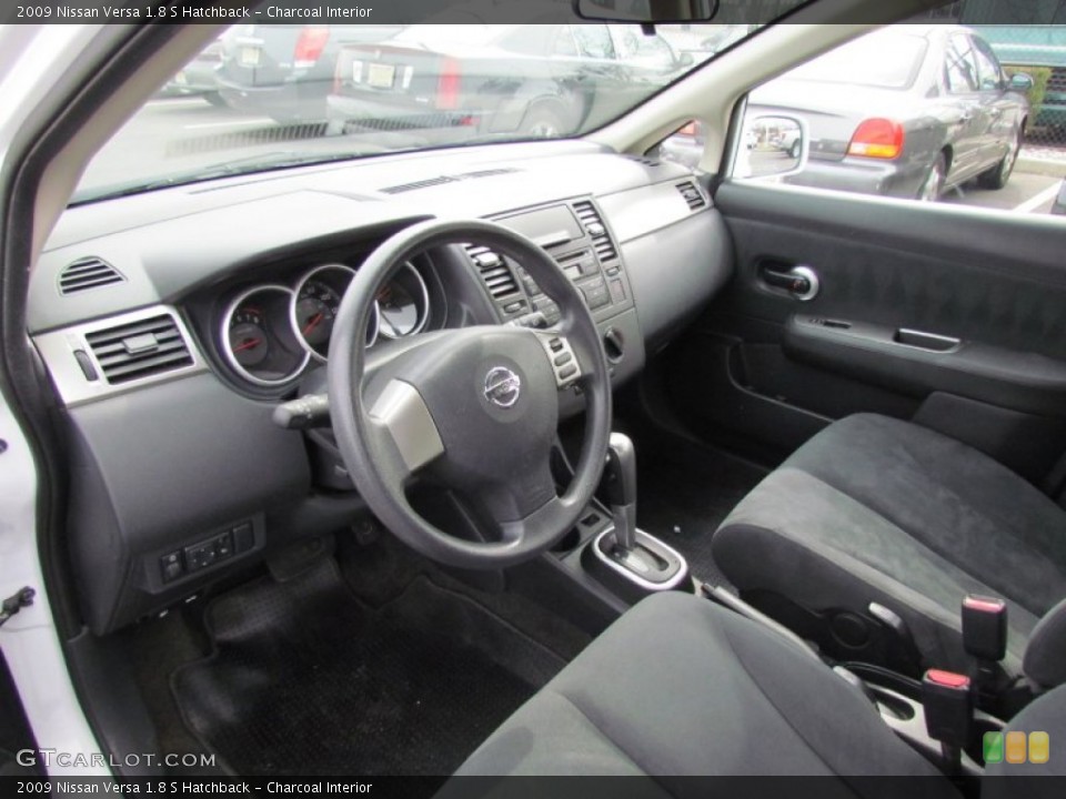 Charcoal 2009 Nissan Versa Interiors